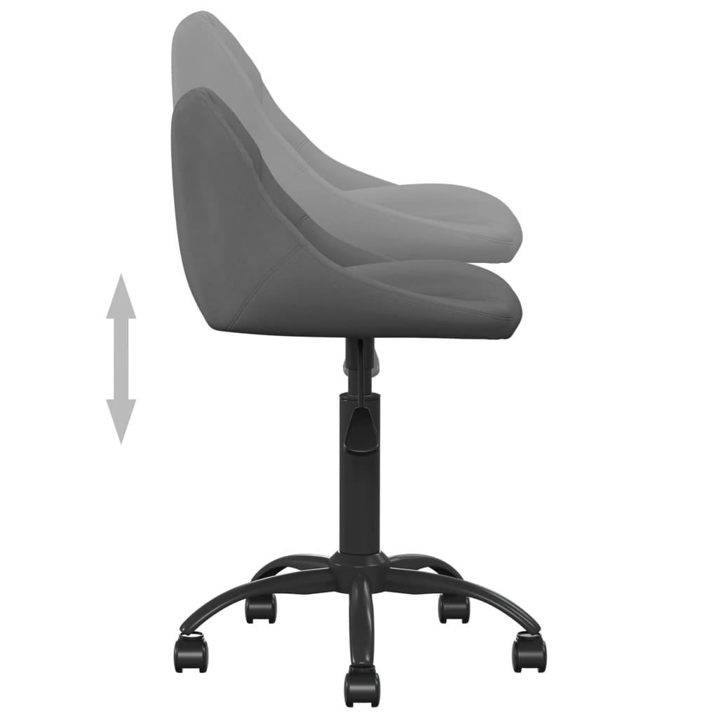 Chaise de salle à manger Gris foncé Velours - XIOS