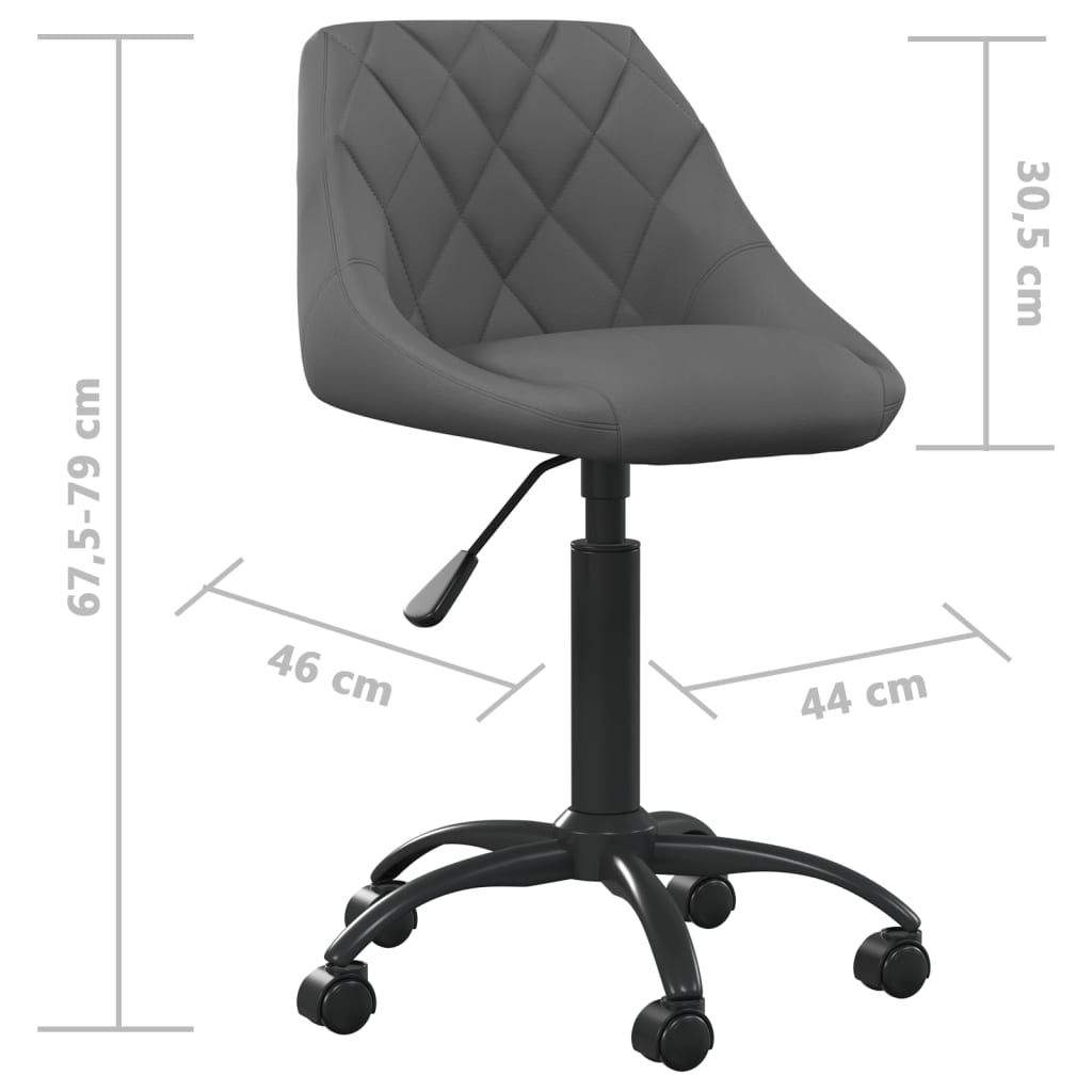 Chaise de salle à manger Gris foncé Velours - XIOS