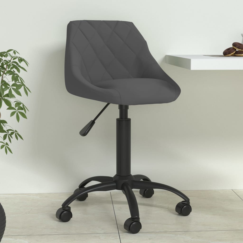 Chaise de salle à manger Gris foncé Velours - XIOS