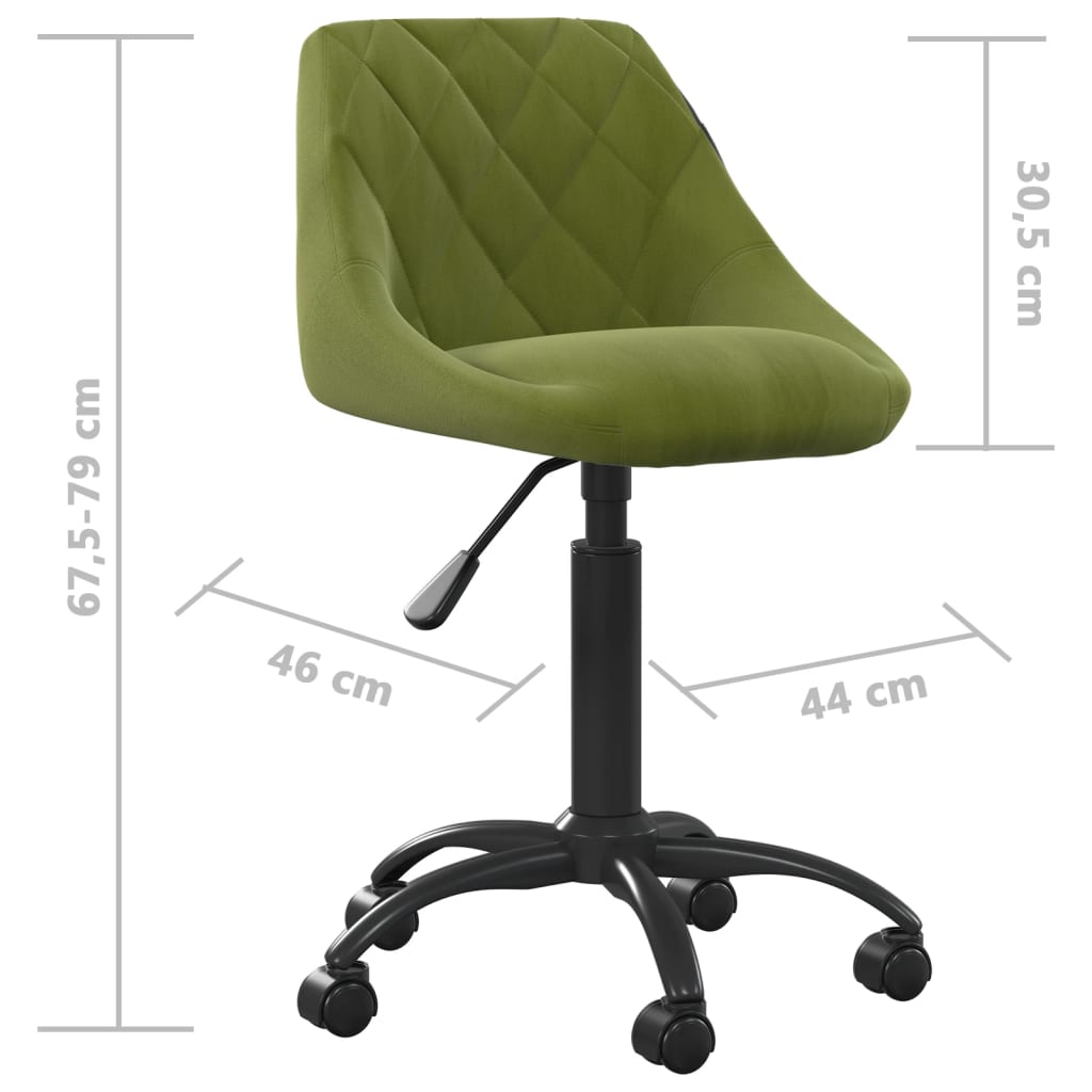 Chaise de salle à manger Vert clair Velours - XIOS