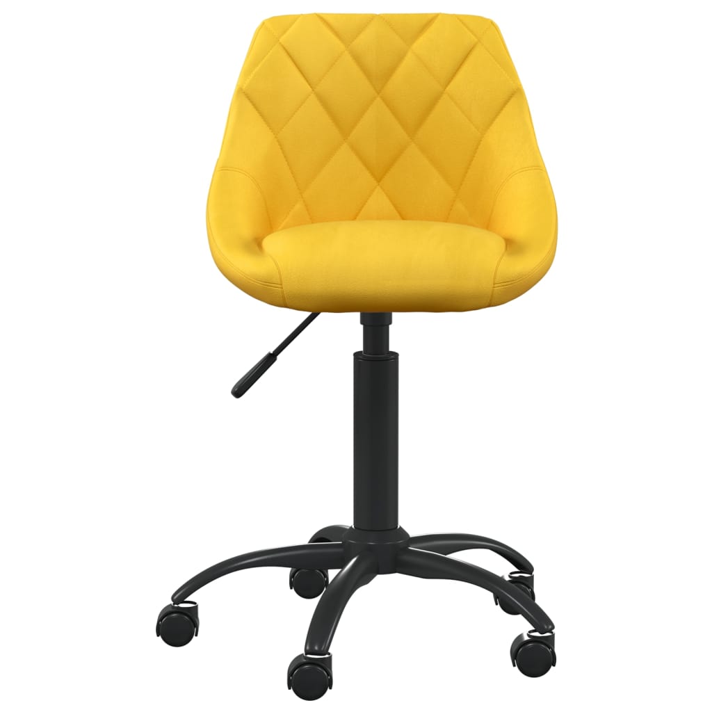 Chaise de salle à manger Jaune moutarde Velours - XIOS