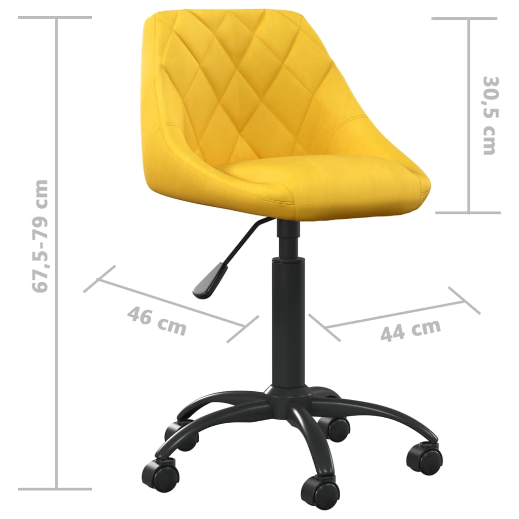 Chaise de salle à manger Jaune moutarde Velours - XIOS