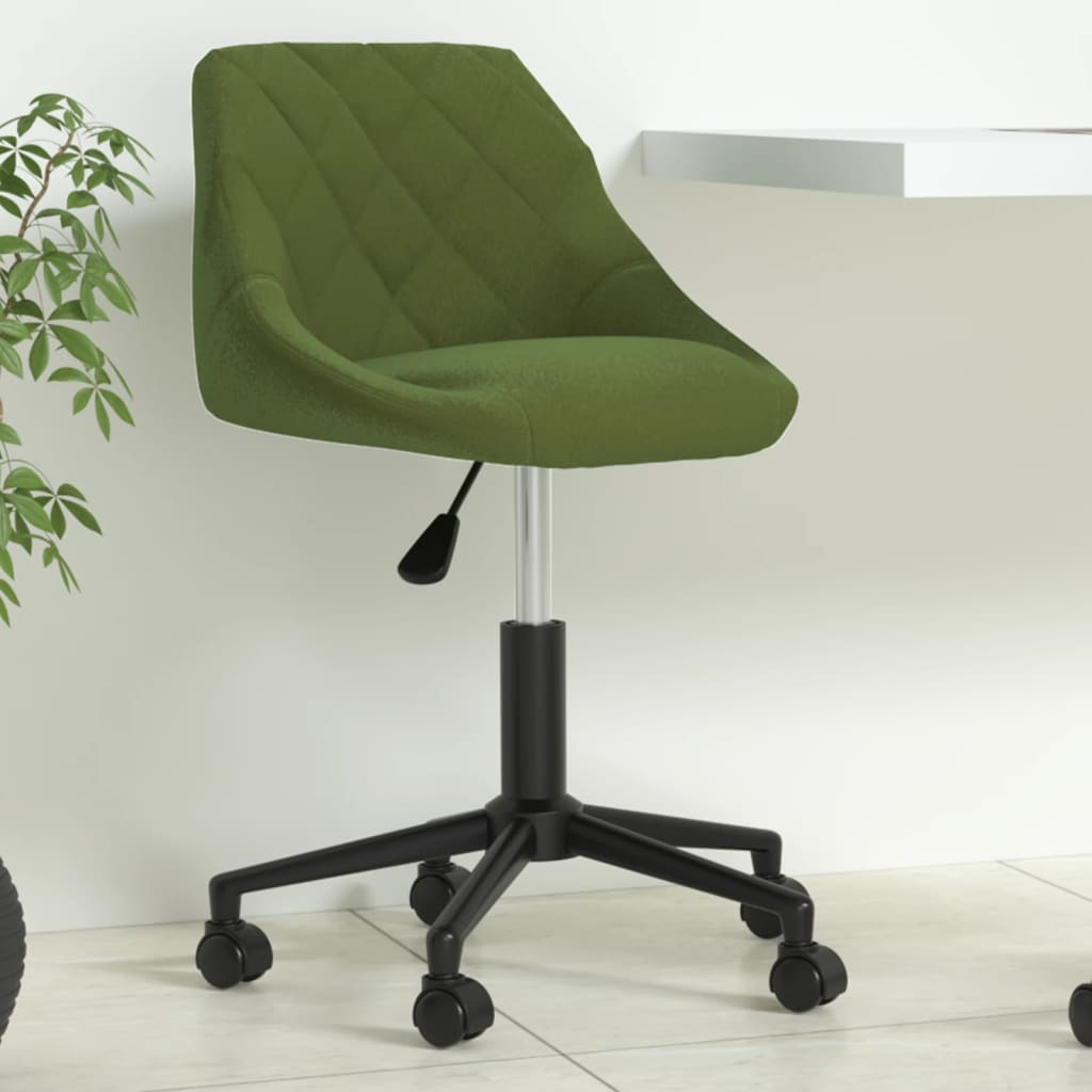 Chaise pivotante de bureau Vert clair Velours - XIOS
