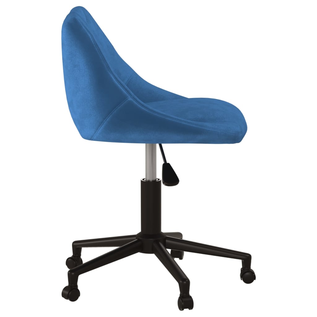 Chaise pivotante de bureau Bleu Velours - XIOS
