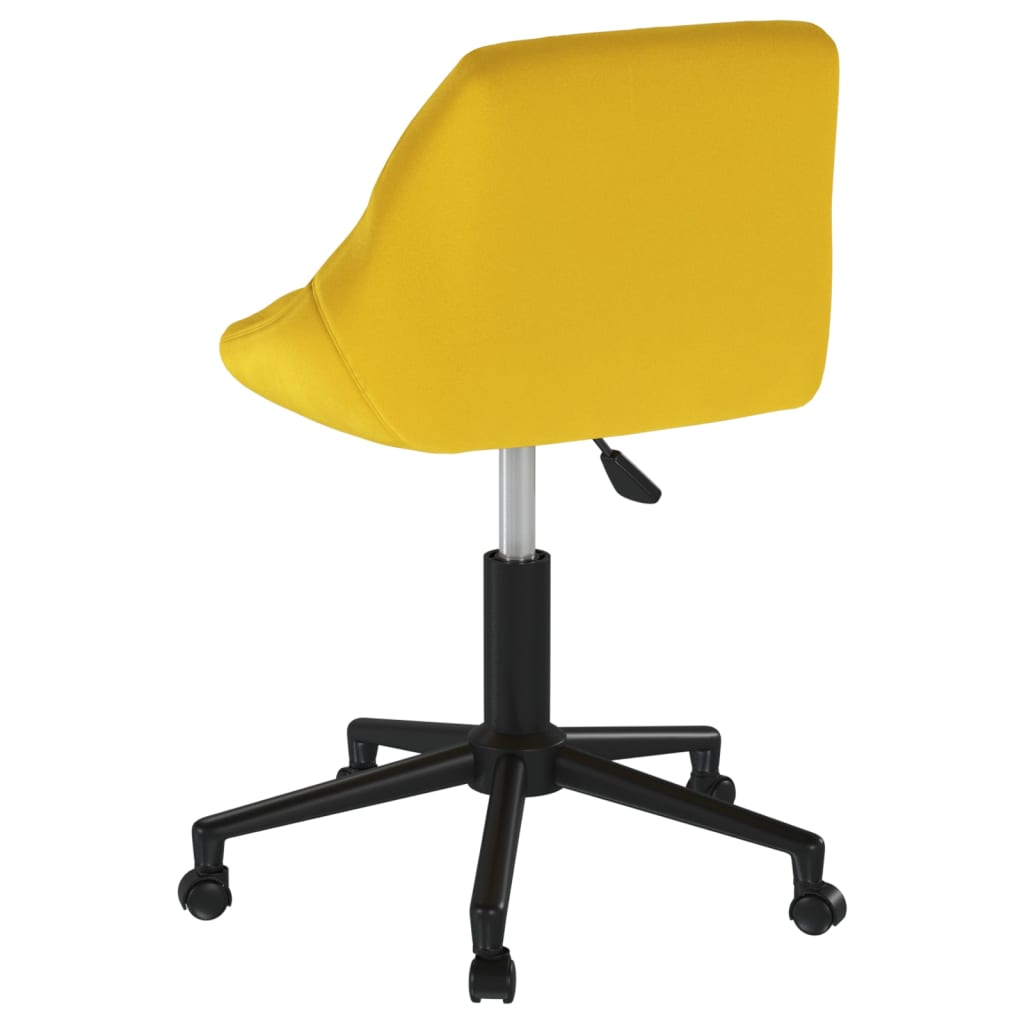Chaise pivotante de bureau Jaune moutarde Velours - XIOS