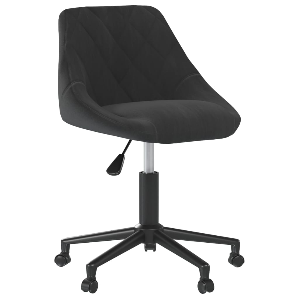 Chaises pivotantes à manger lot de 2 noir velours - XIOS