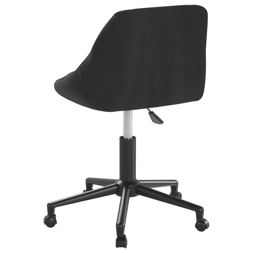 Chaises pivotantes à manger lot de 2 noir velours - XIOS