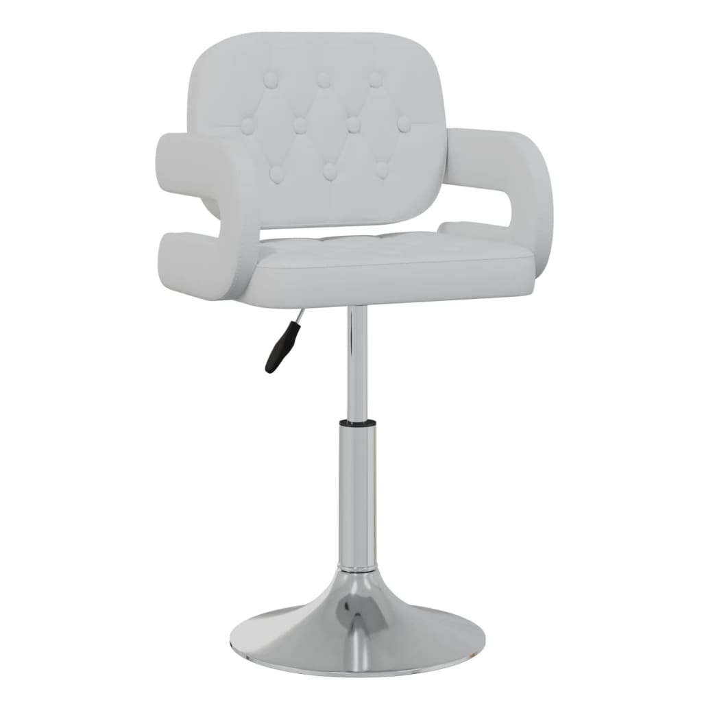 Chaises pivotantes à manger lot de 2 blanc similicuir - XIOS