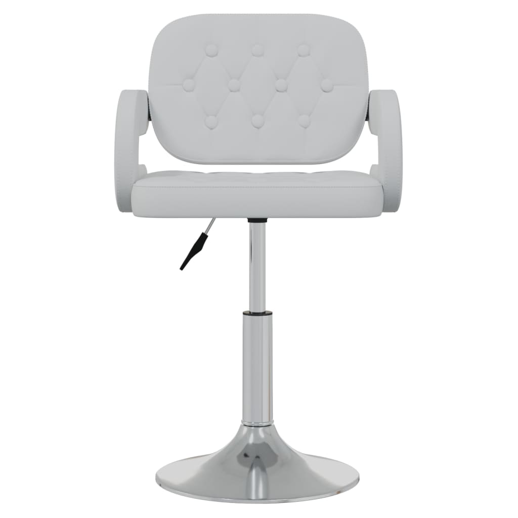 Chaises pivotantes à manger lot de 2 blanc similicuir - XIOS