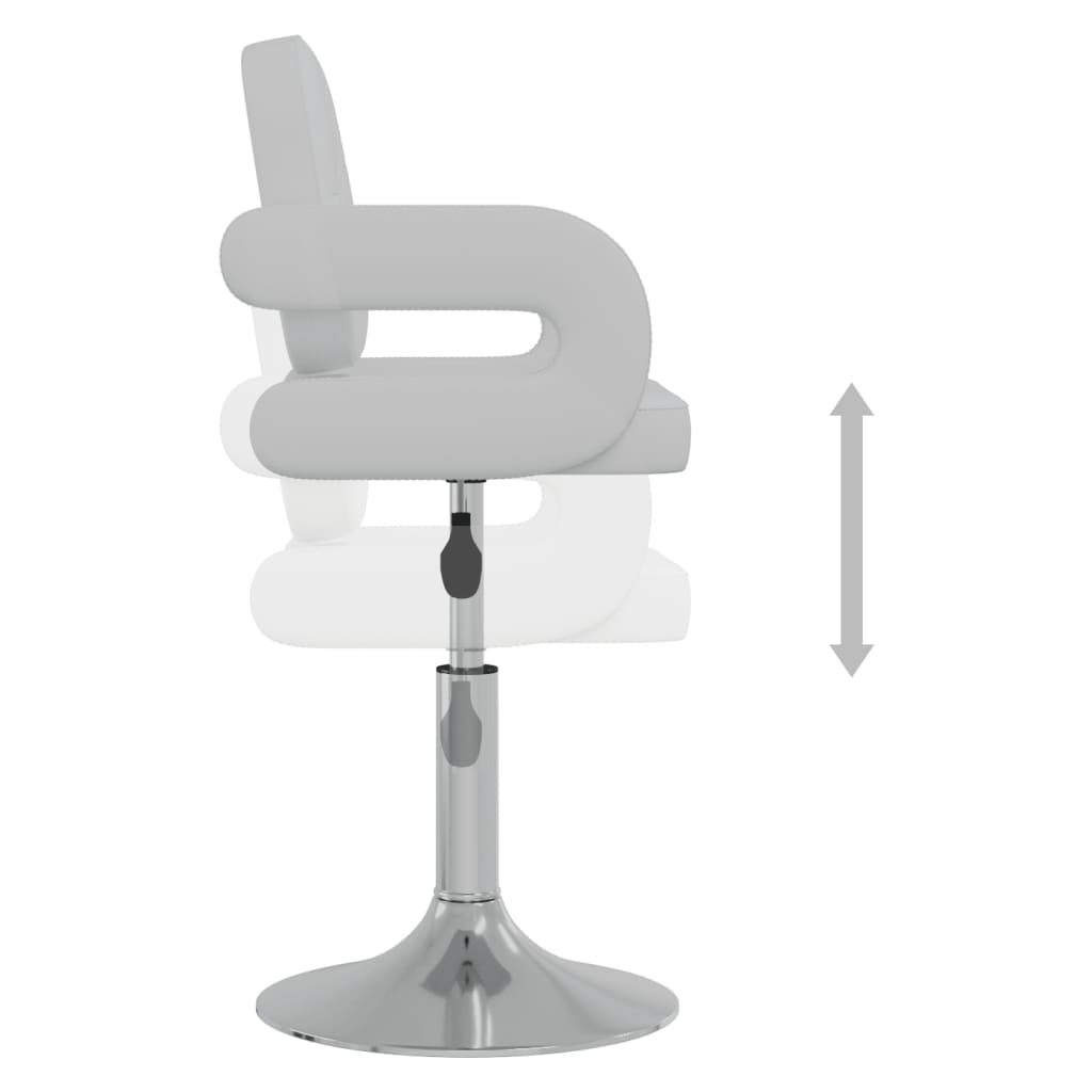 Chaises pivotantes à manger lot de 2 blanc similicuir - XIOS