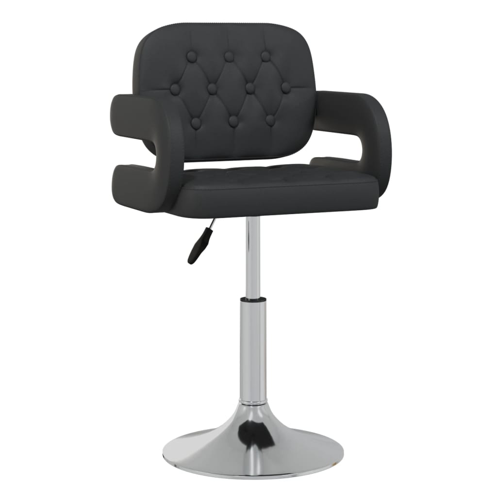 Chaises à manger pivotantes lot de 2 noir similicuir - XIOS