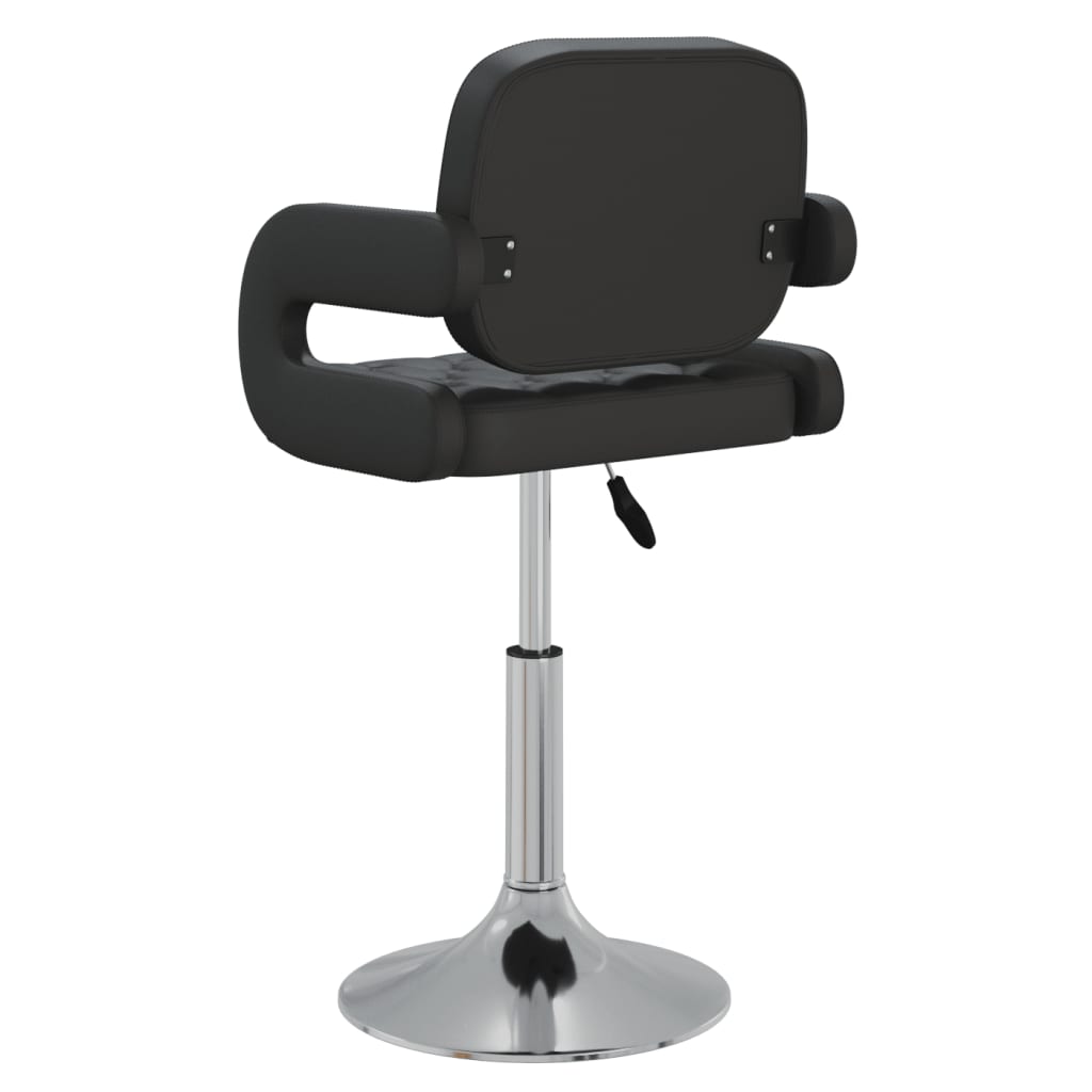 Chaises à manger pivotantes lot de 2 noir similicuir - XIOS