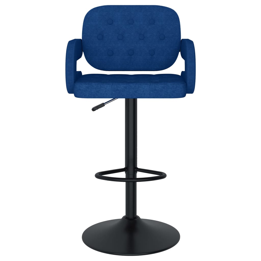Tabourets de bar lot de 2 bleu tissu - XIOS