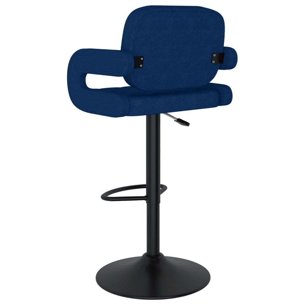 Tabourets de bar lot de 2 bleu tissu - XIOS