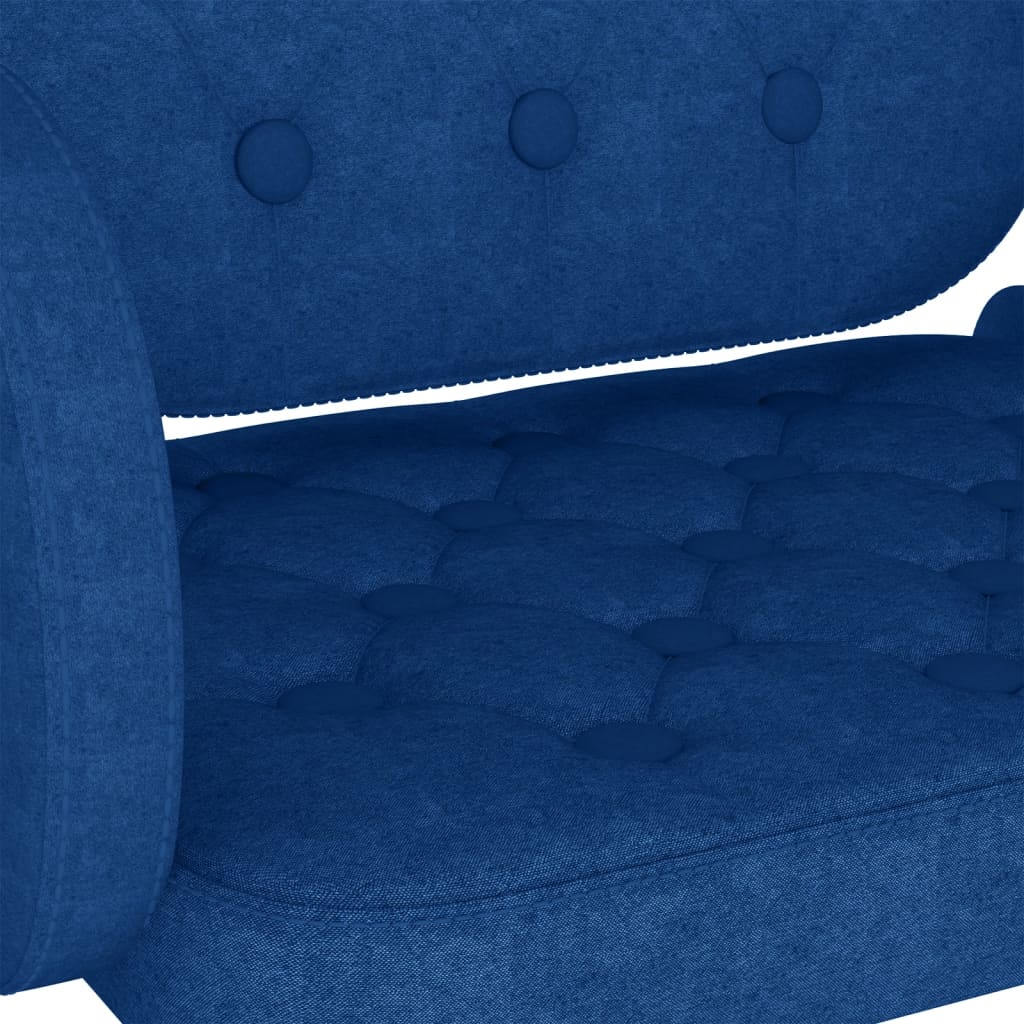Tabourets de bar lot de 2 bleu tissu - XIOS