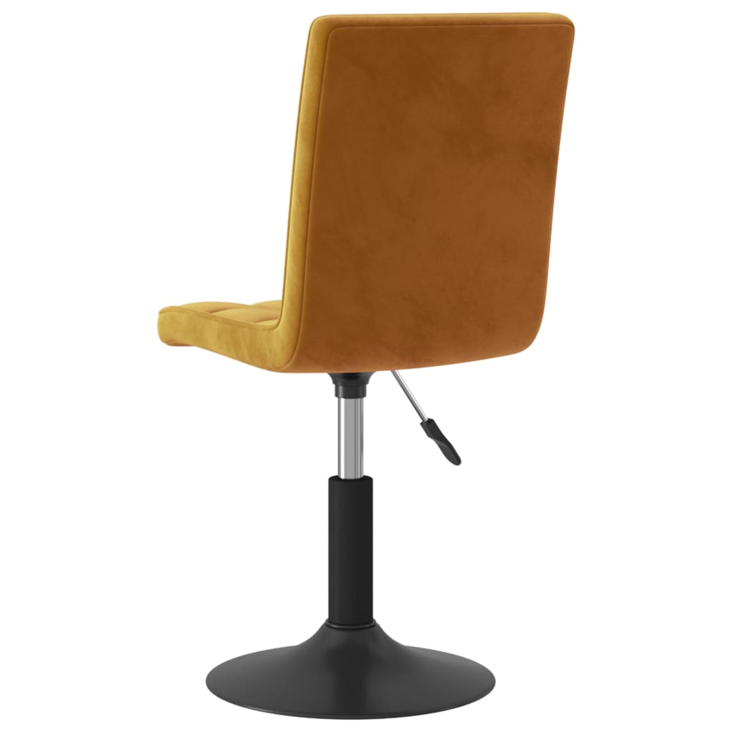Chaises pivotantes à manger lot de 2 marron velours - XIOS