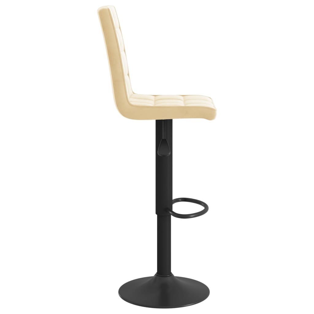 Tabourets de bar lot de 2 crème velours - XIOS