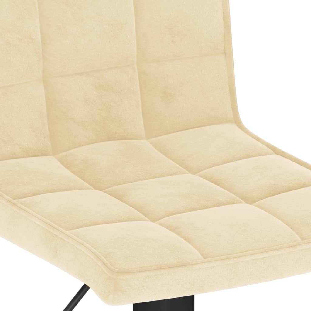 Tabourets de bar lot de 2 crème velours - XIOS