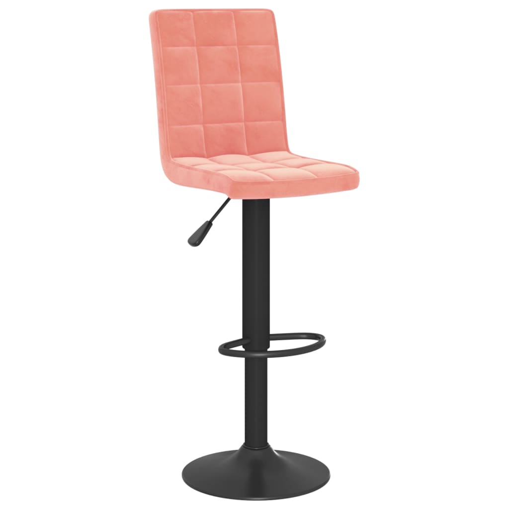 Tabourets de bar lot de 2 rose velours - XIOS