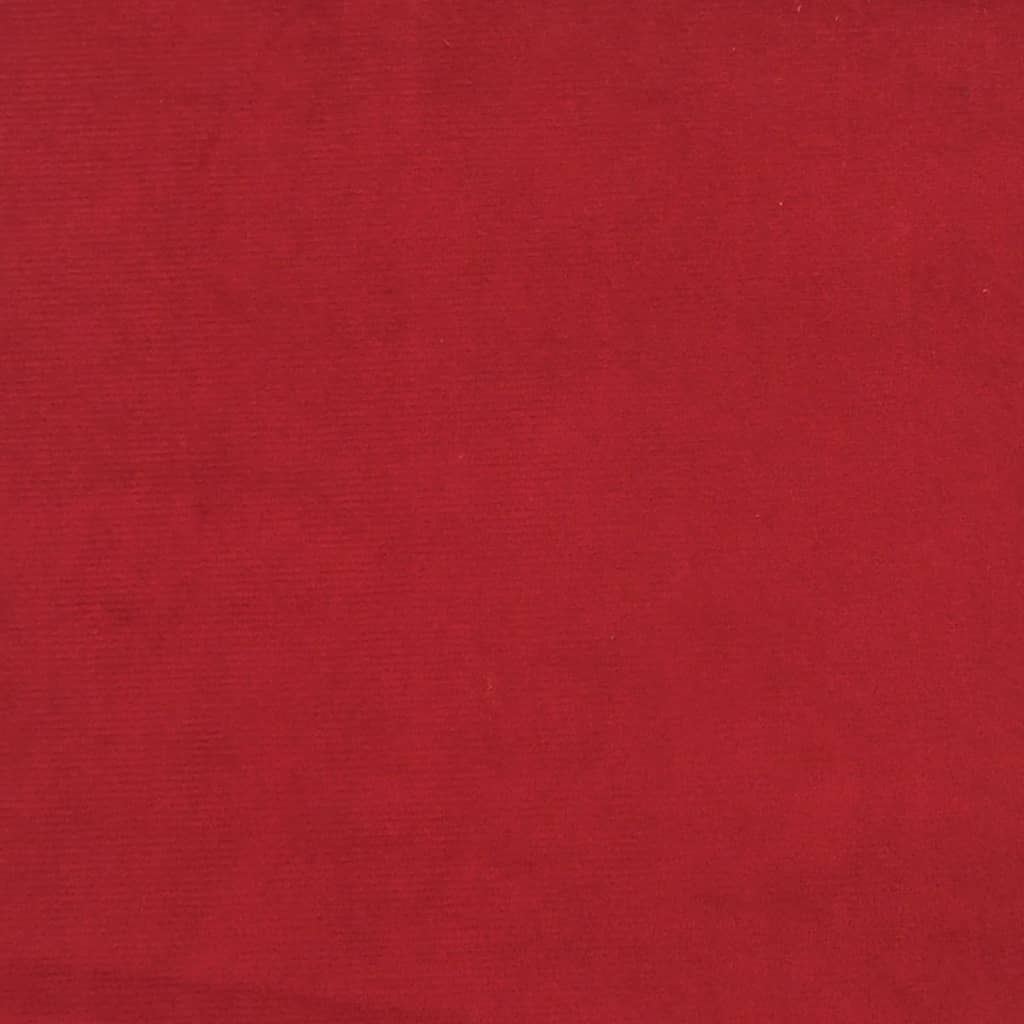 Tabourets de bar lot de 2 rouge bordeaux velours