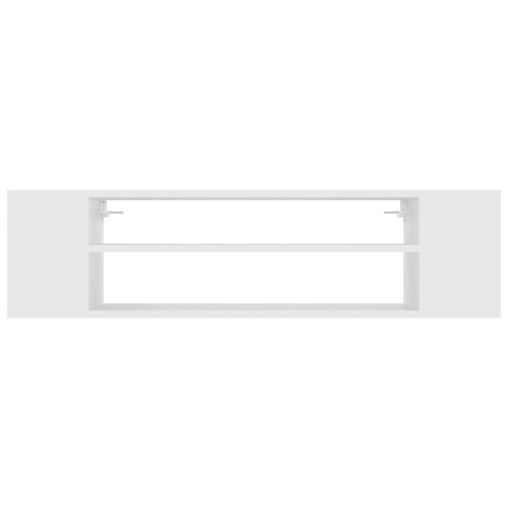 Meuble TV suspendu Blanc 100x30x26,5 cm Bois d’ingénierie - XIOS