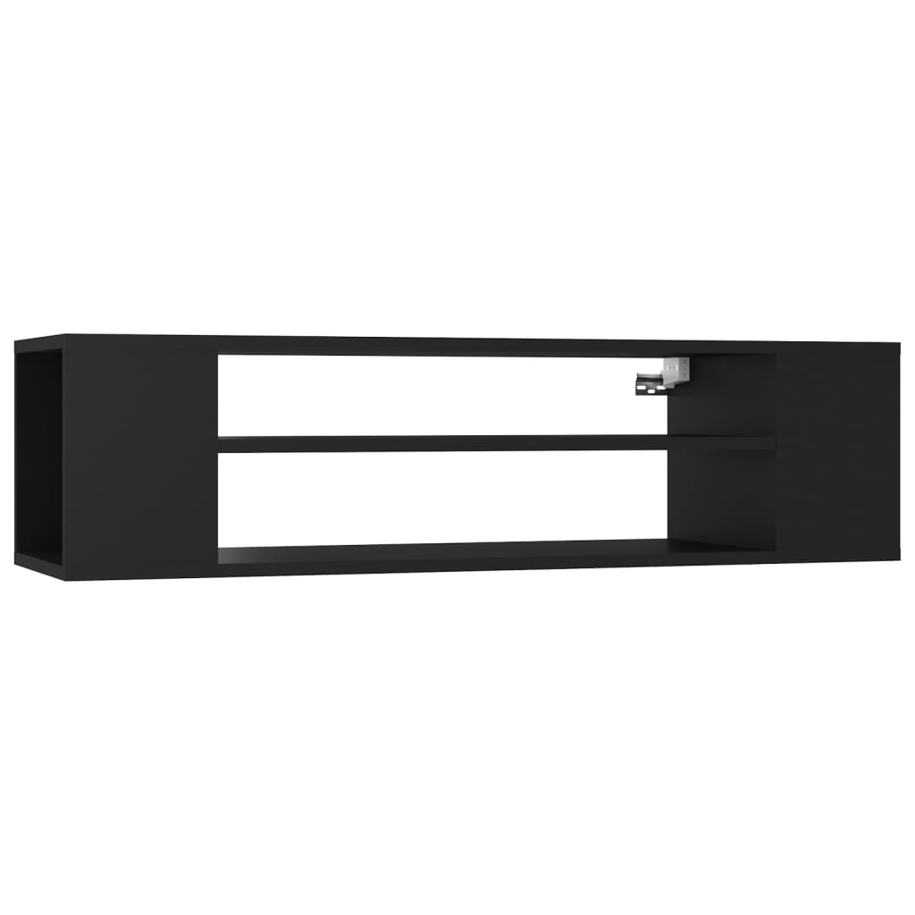 Meuble TV suspendu Noir 100x30x26,5 cm Bois d’ingénierie - XIOS