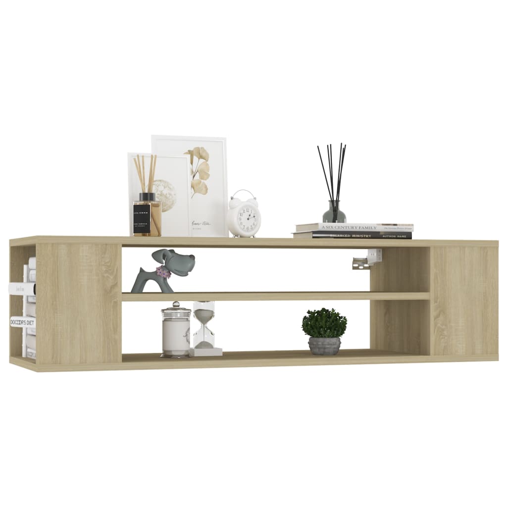 Meuble TV suspendu Chêne sonoma 100x30x26,5 cm Bois ingénierie - XIOS