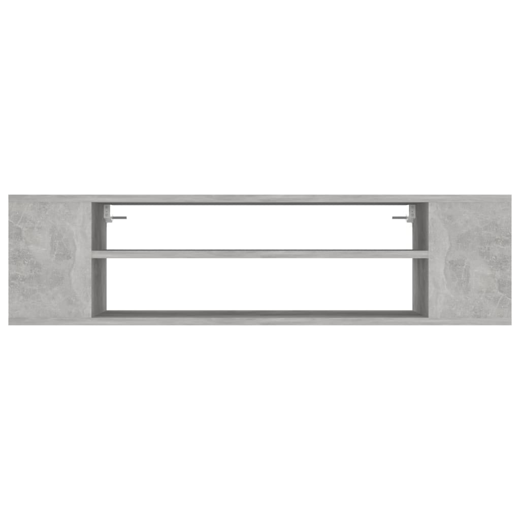 Meuble TV suspendu Gris béton 100x30x26,5 cm Bois d’ingénierie - XIOS