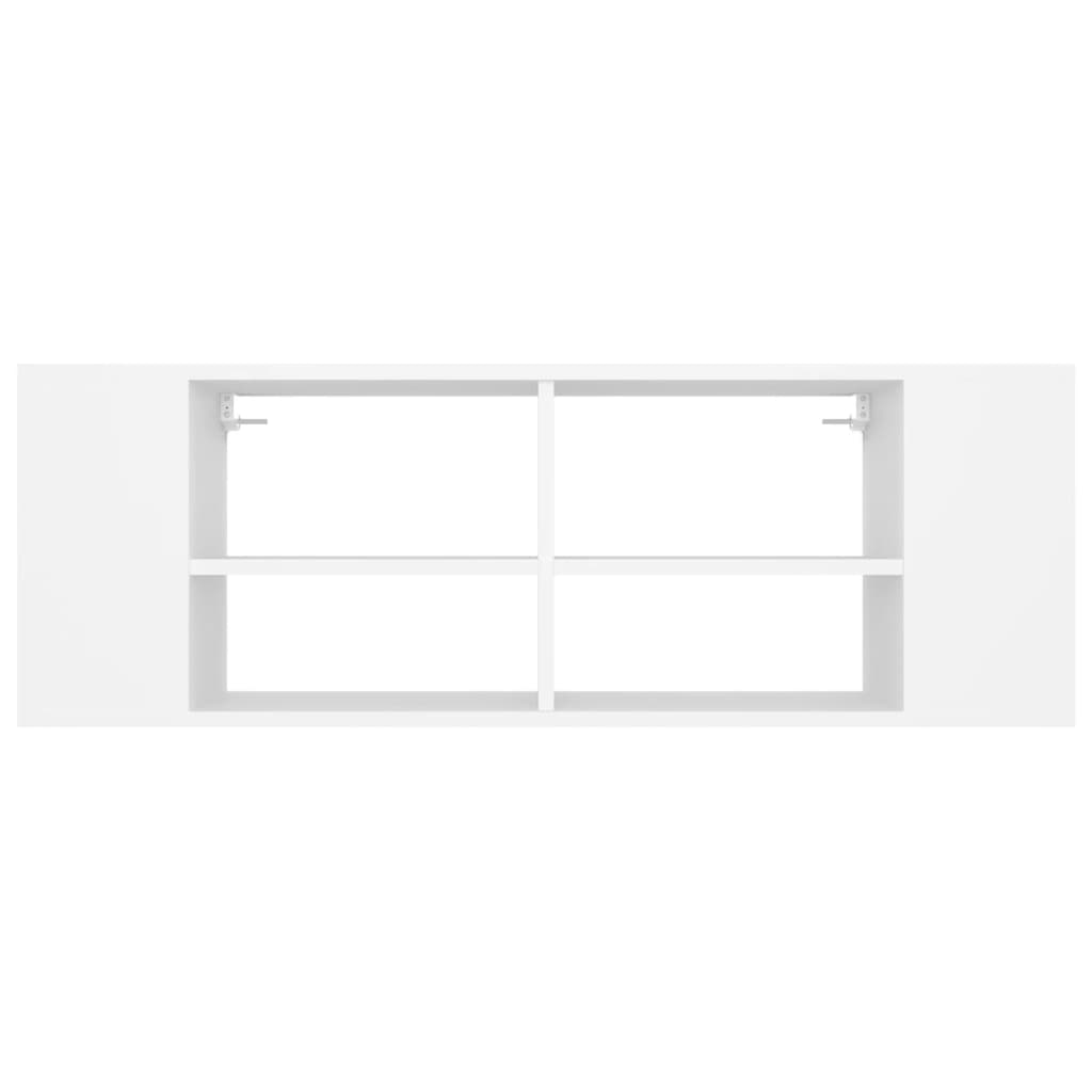 Meuble TV mural Blanc 102x35x35 cm Bois d’ingénierie - XIOS