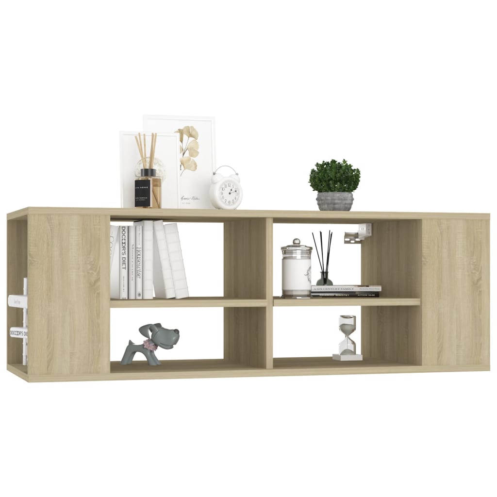 Meuble TV mural Chêne sonoma 102x35x35 cm Bois d’ingénierie - XIOS