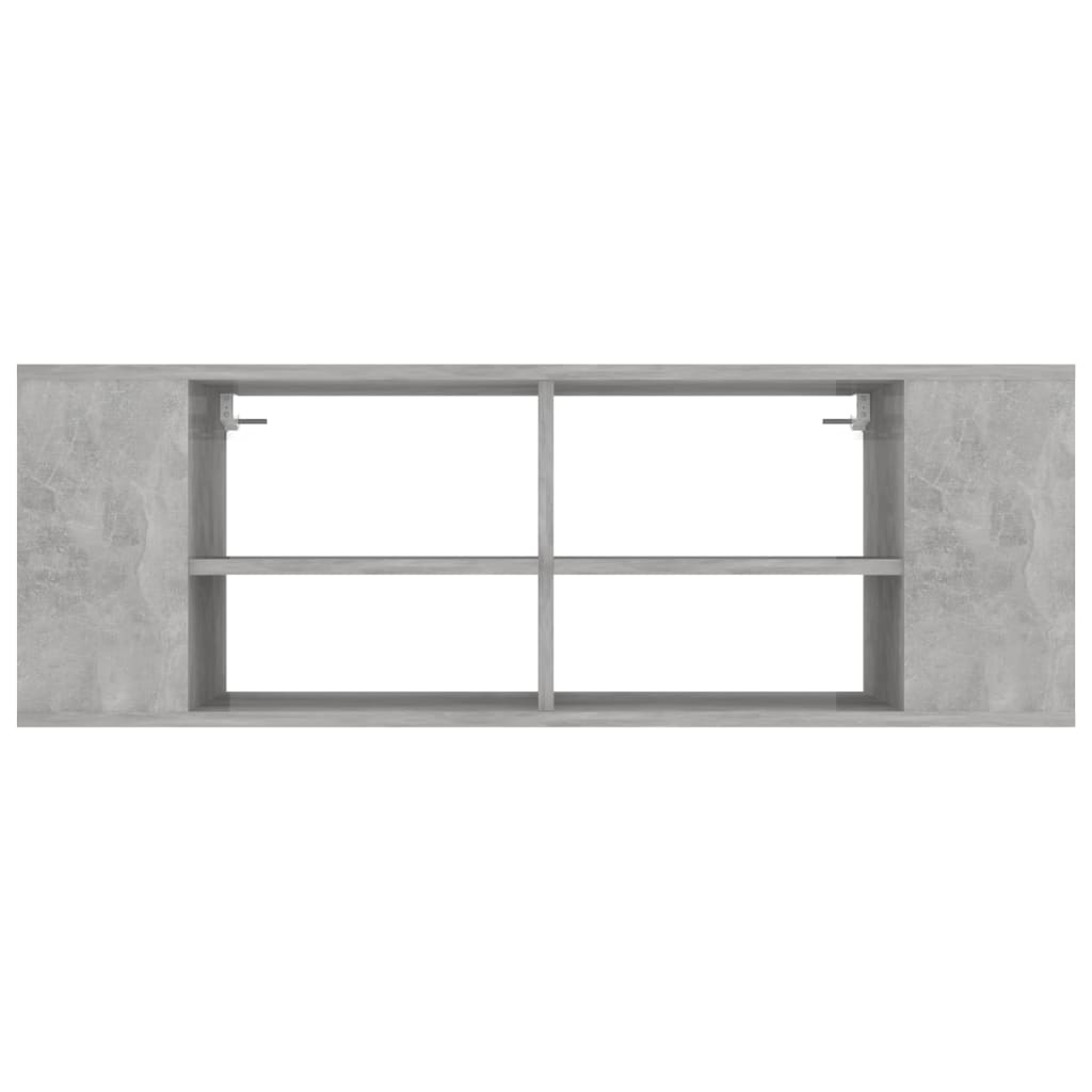 Meuble TV mural Gris béton 102x35x35 cm Bois d’ingénierie - XIOS