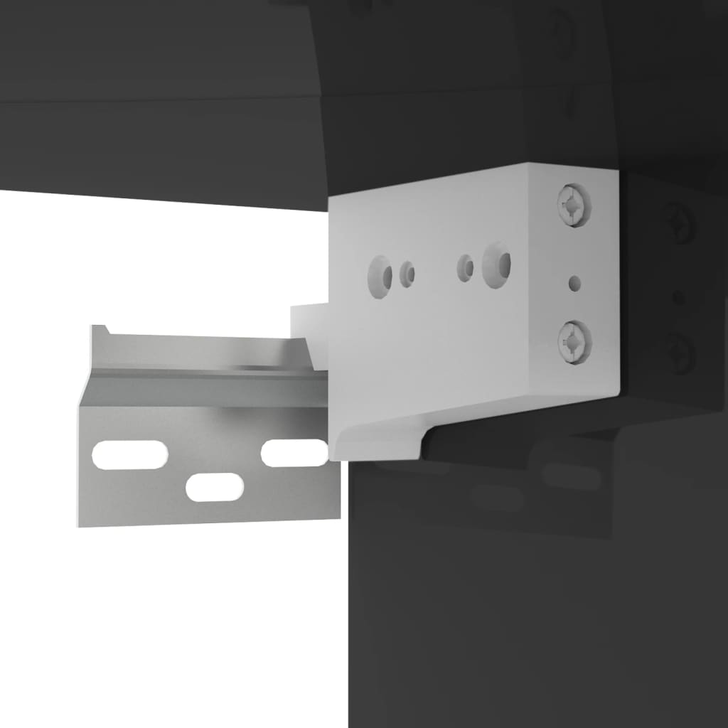 Meuble TV mural Noir brillant 102x35x35 cm Bois d’ingénierie - XIOS