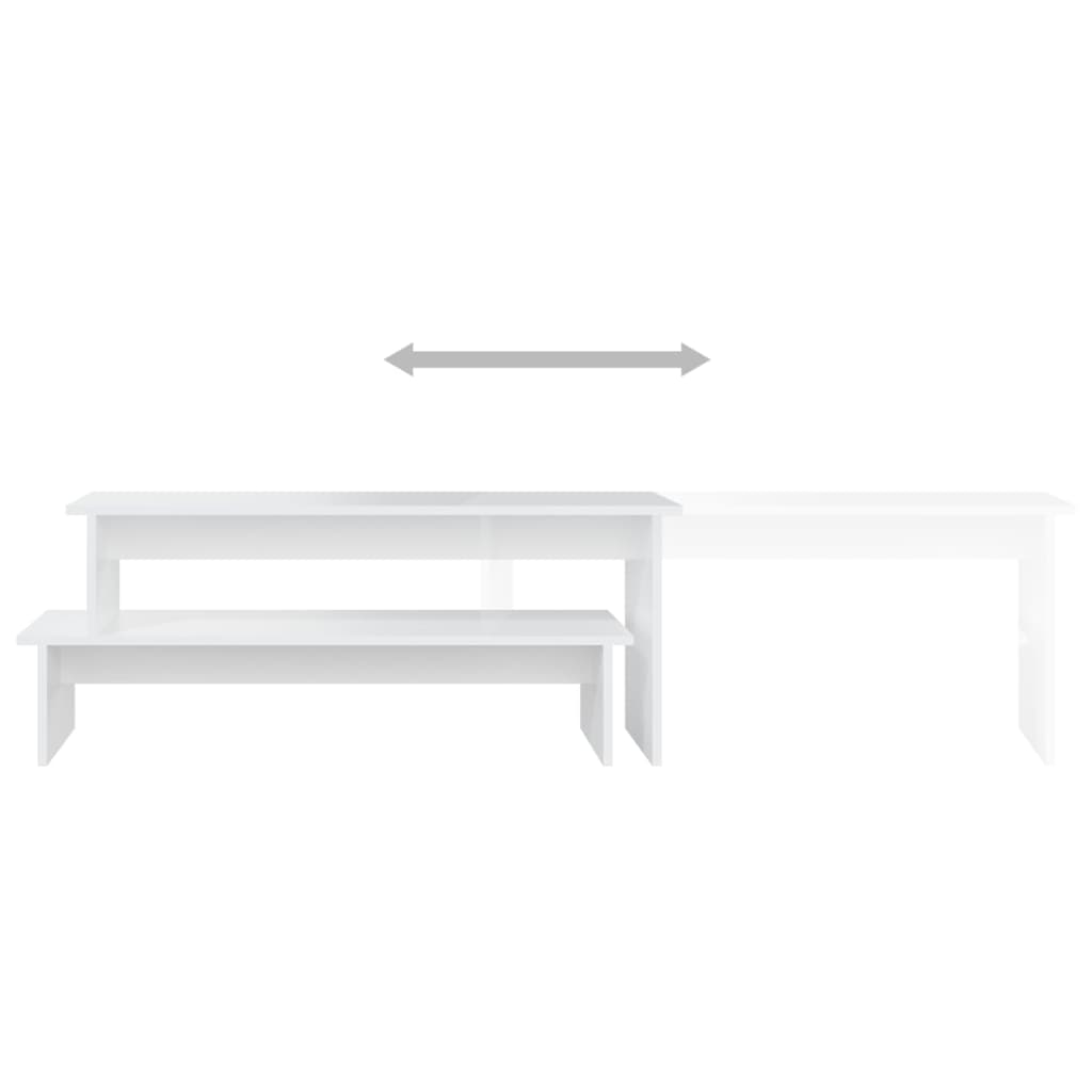 Meuble TV Blanc 180x30x43 cm Aggloméré - XIOS