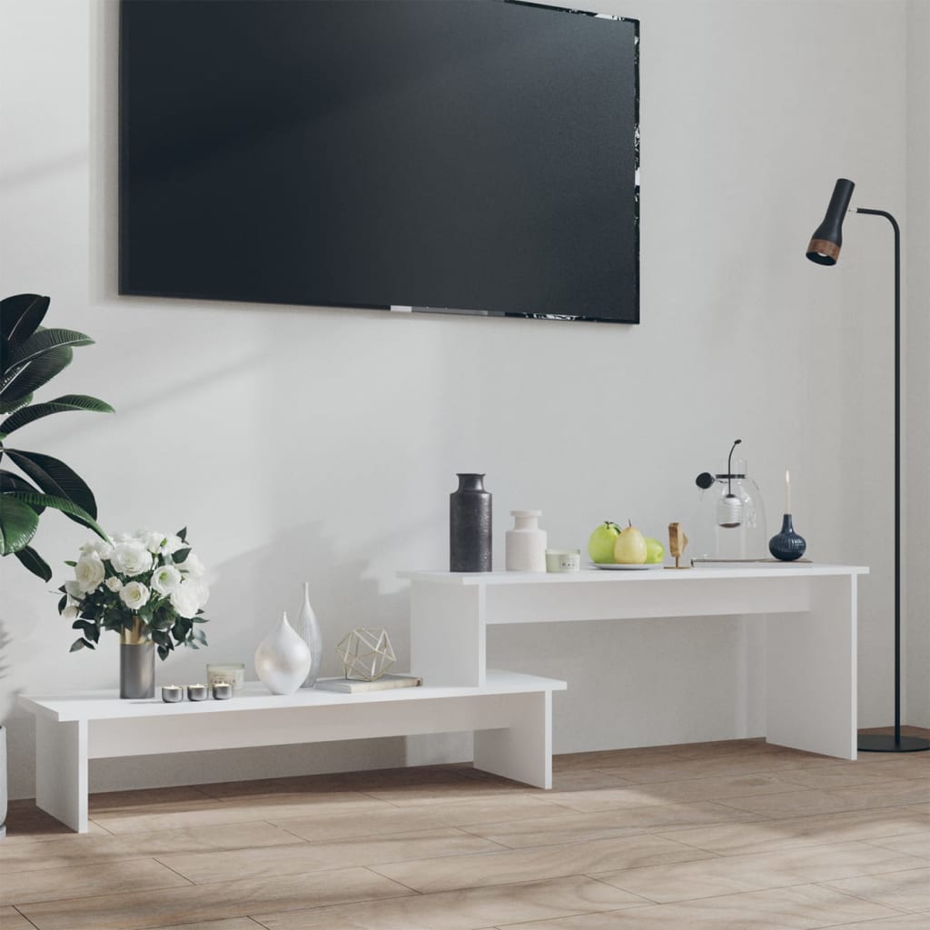 Meuble TV Blanc 180x30x43 cm Aggloméré - XIOS