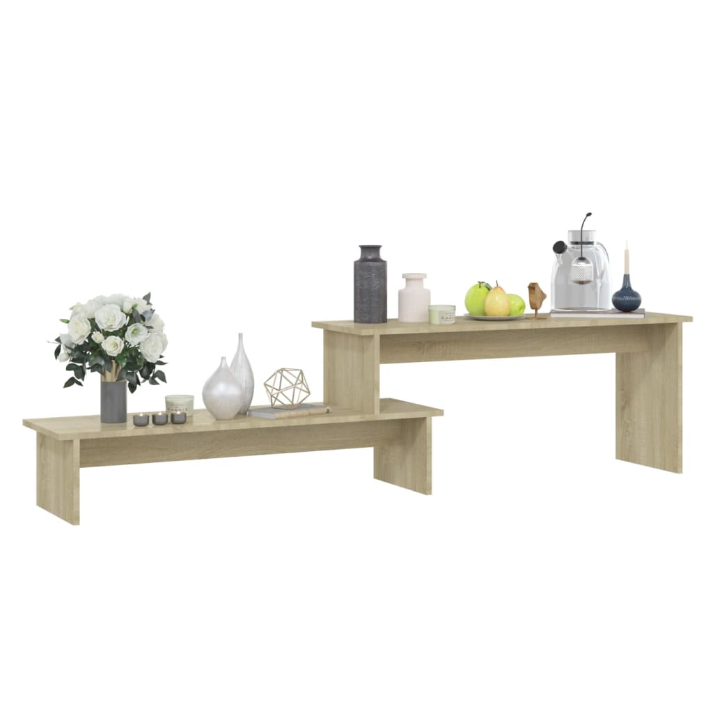 Meuble TV Chêne sonoma 180x30x43 cm Aggloméré - XIOS