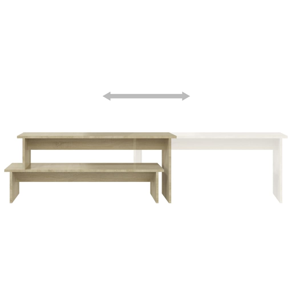 Meuble TV Chêne sonoma 180x30x43 cm Aggloméré - XIOS