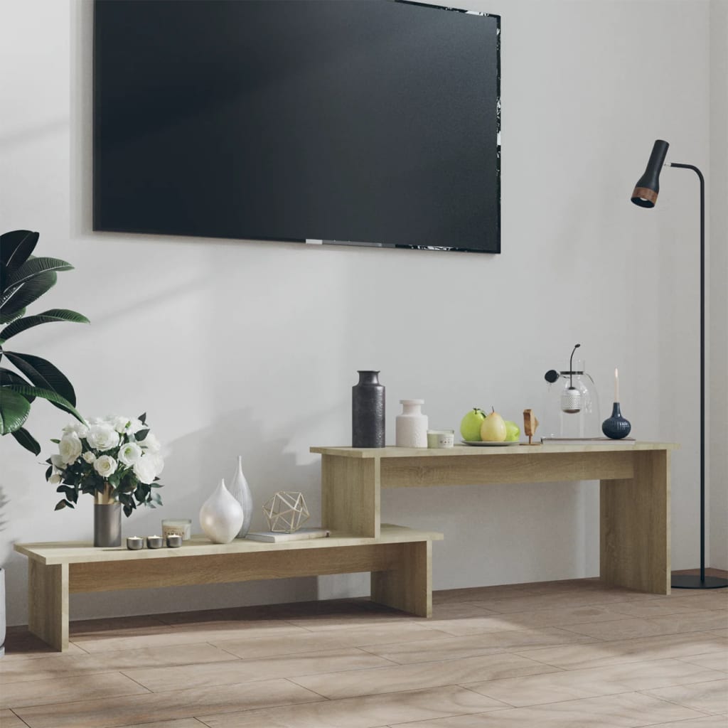 Meuble TV Chêne sonoma 180x30x43 cm Aggloméré - XIOS