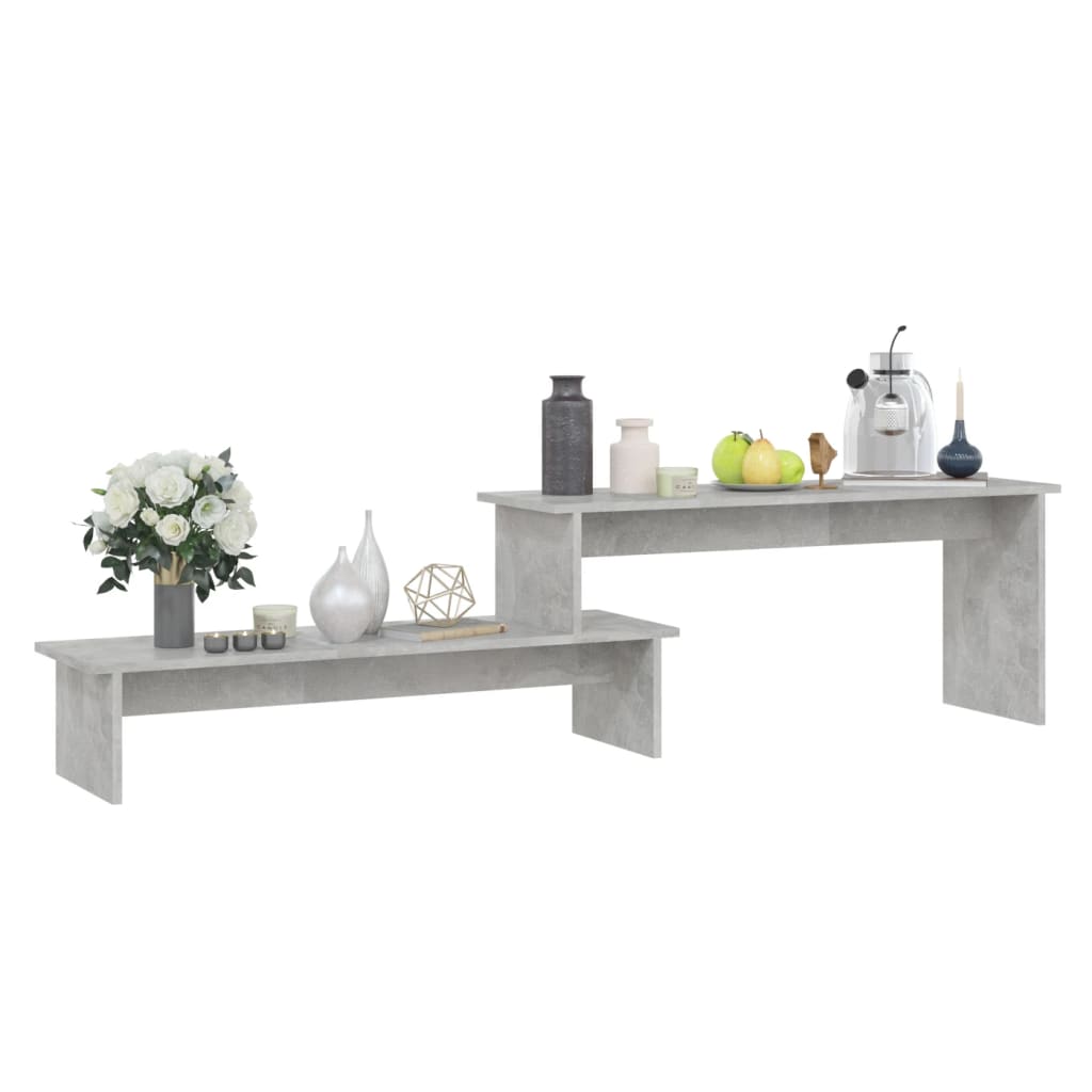 Meuble TV Gris béton 180x30x43 cm Bois d'ingénierie - XIOS