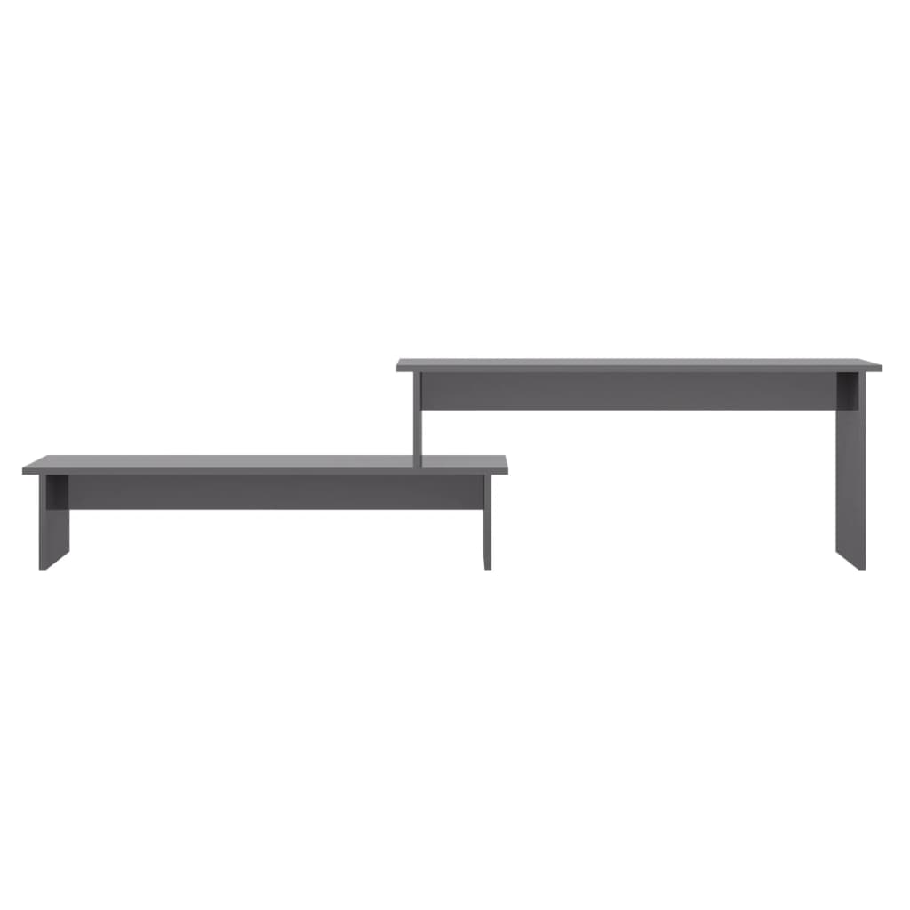 Meuble TV Gris brillant 180x30x43 cm Aggloméré - XIOS