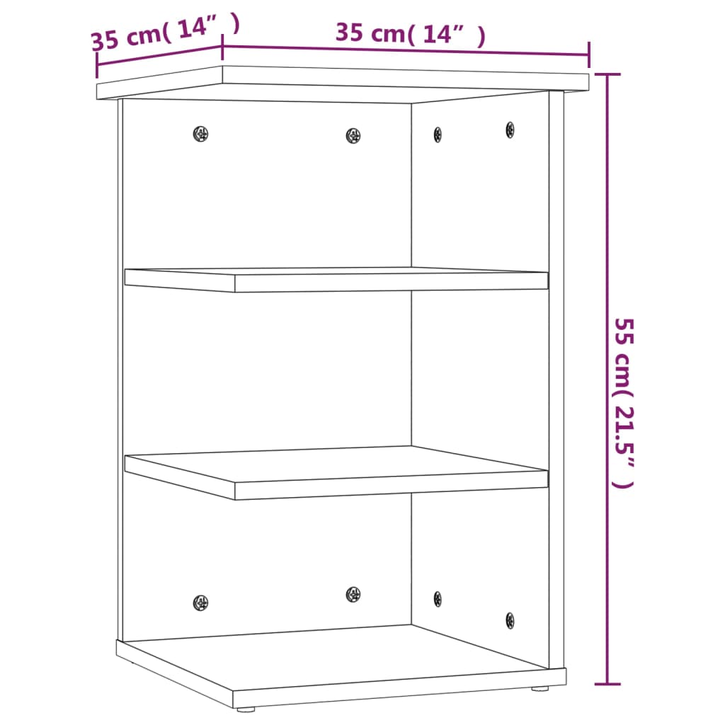 Armoire latérale Gris béton 35x35x55 cm Aggloméré - XIOS