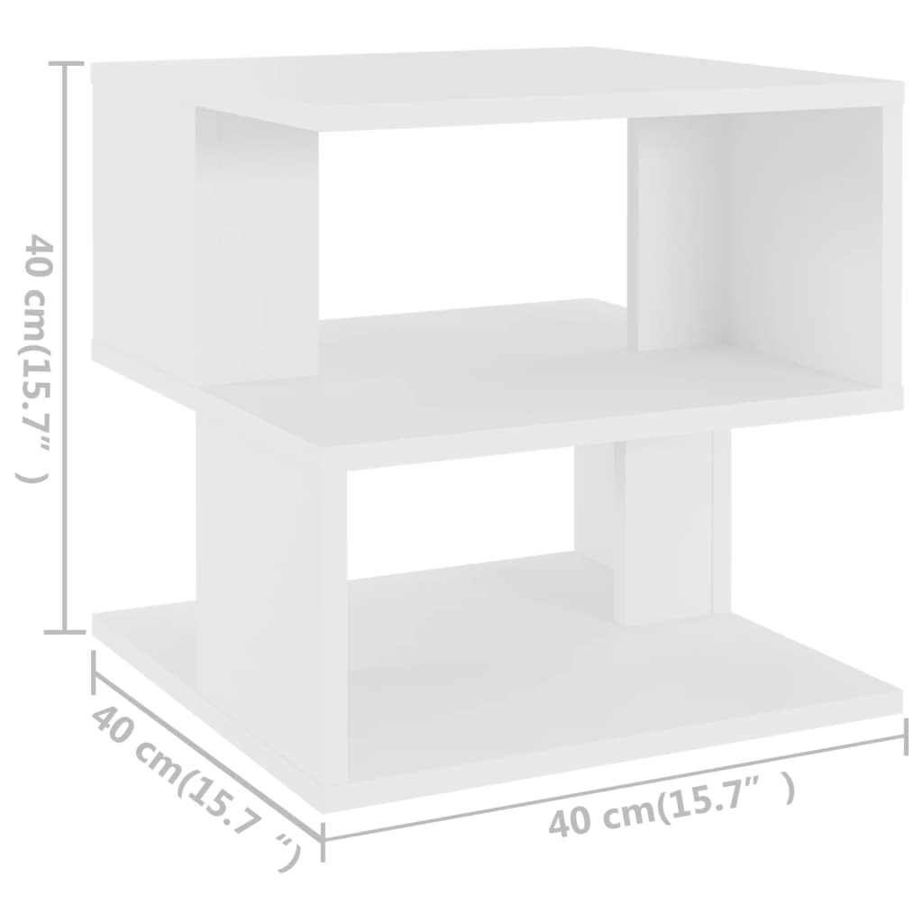 Table d'appoint Blanc 40x40x40 cm Aggloméré - XIOS