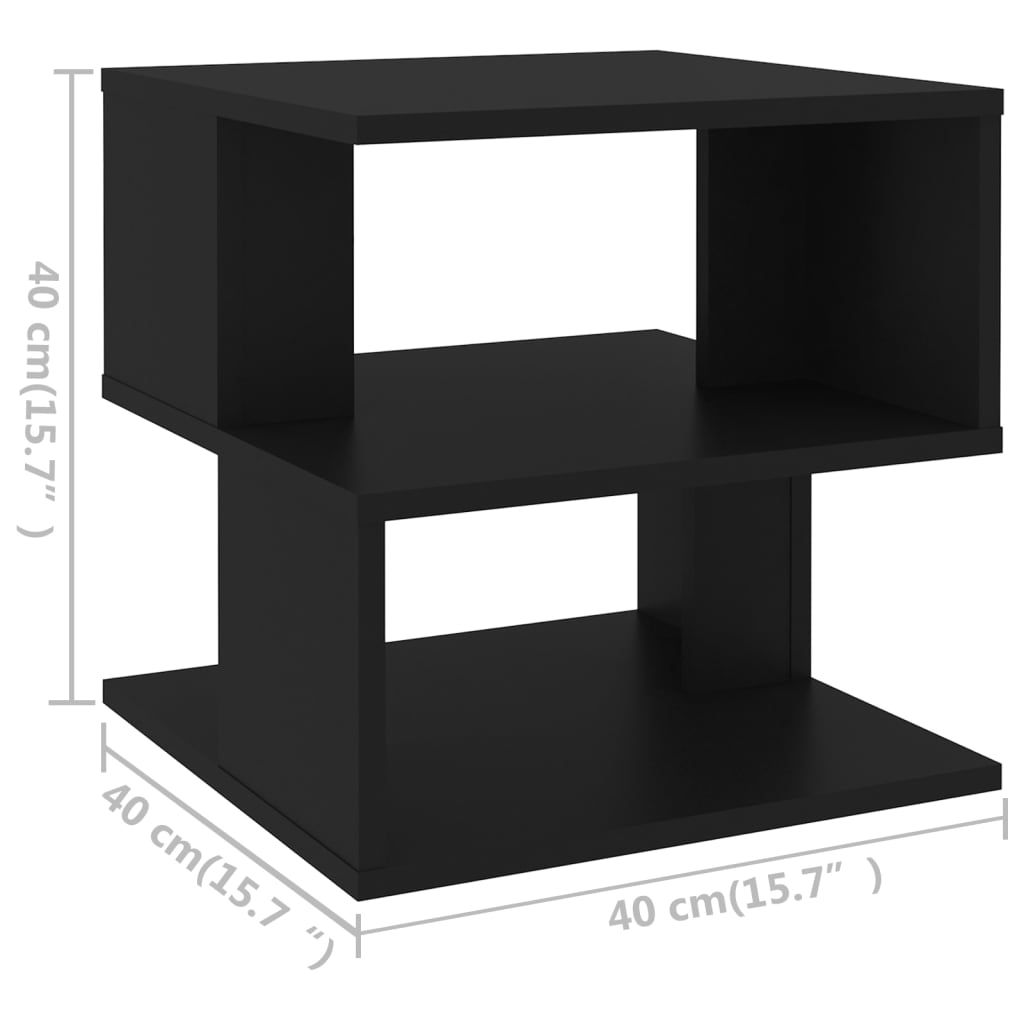 Table d'appoint Noir 40x40x40 cm Aggloméré - XIOS