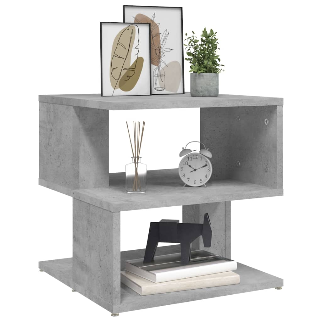 Table d'appoint gris béton 40x40x40 cm bois d'ingénierie - XIOS