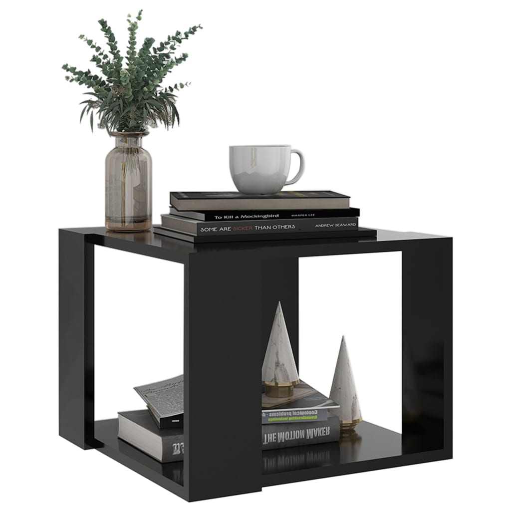 Table basse Noir 40x40x30 cm Bois d'ingénierie - XIOS