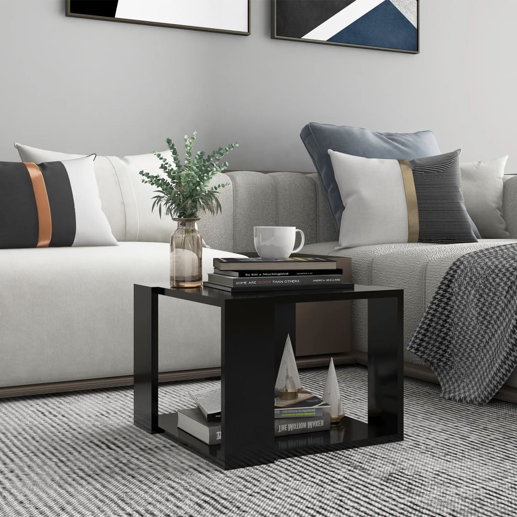 Table basse Noir 40x40x30 cm Bois d'ingénierie - XIOS