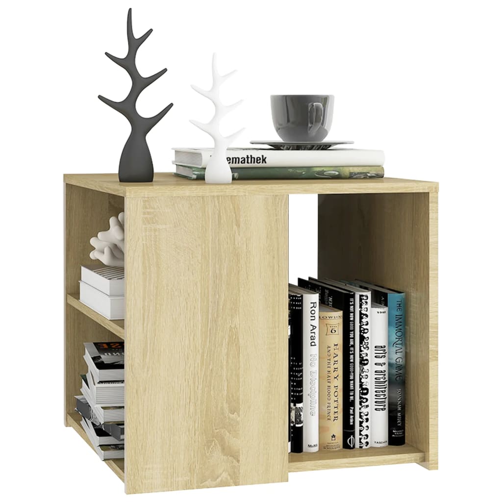 Table d'appoint chêne sonoma 50x50x45 cm bois d'ingénierie - XIOS