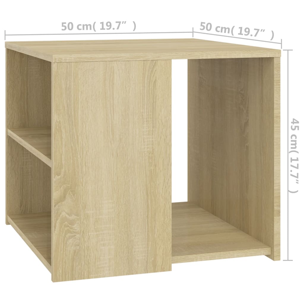 Table d'appoint chêne sonoma 50x50x45 cm bois d'ingénierie - XIOS