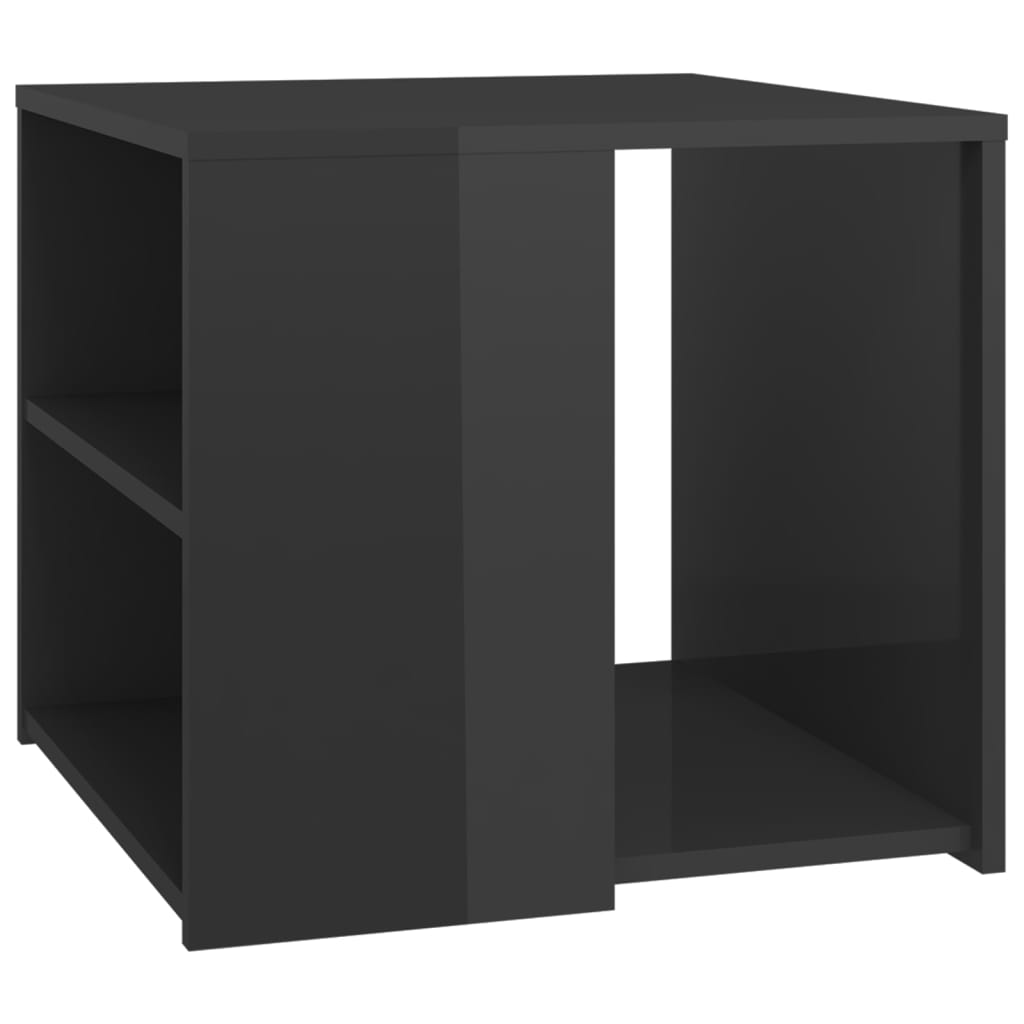 Table d'appoint gris brillant 50x50x45 cm bois d'ingénierie - XIOS