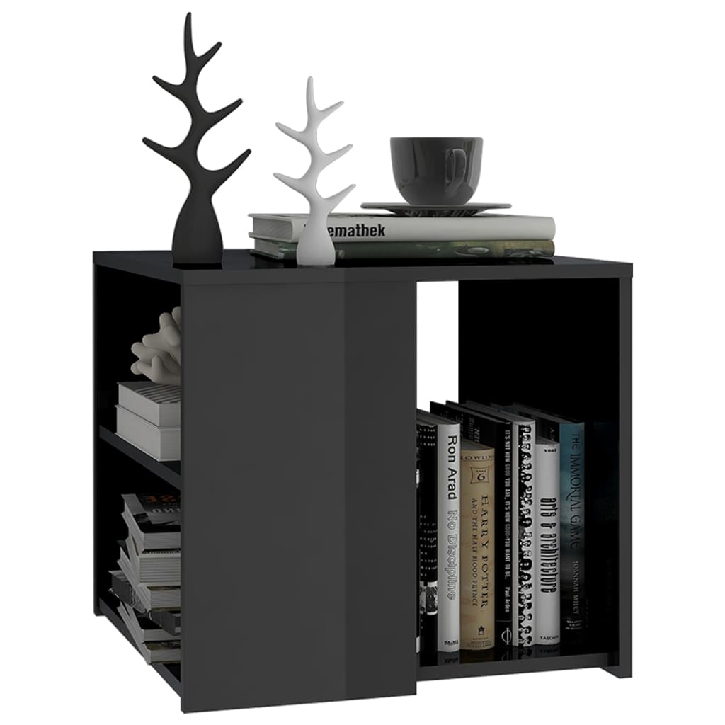 Table d'appoint gris brillant 50x50x45 cm bois d'ingénierie - XIOS