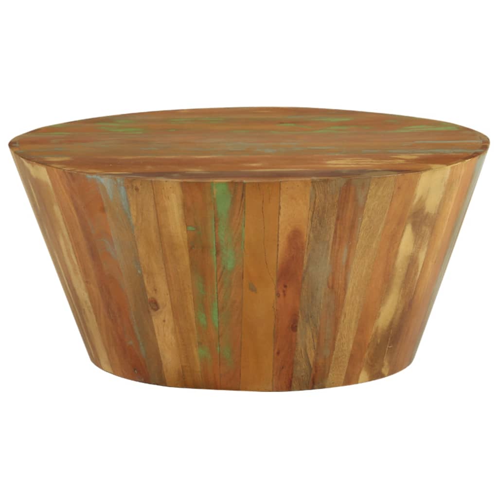 Table basse Ø65x31 cm Bois de récupération massif - XIOS